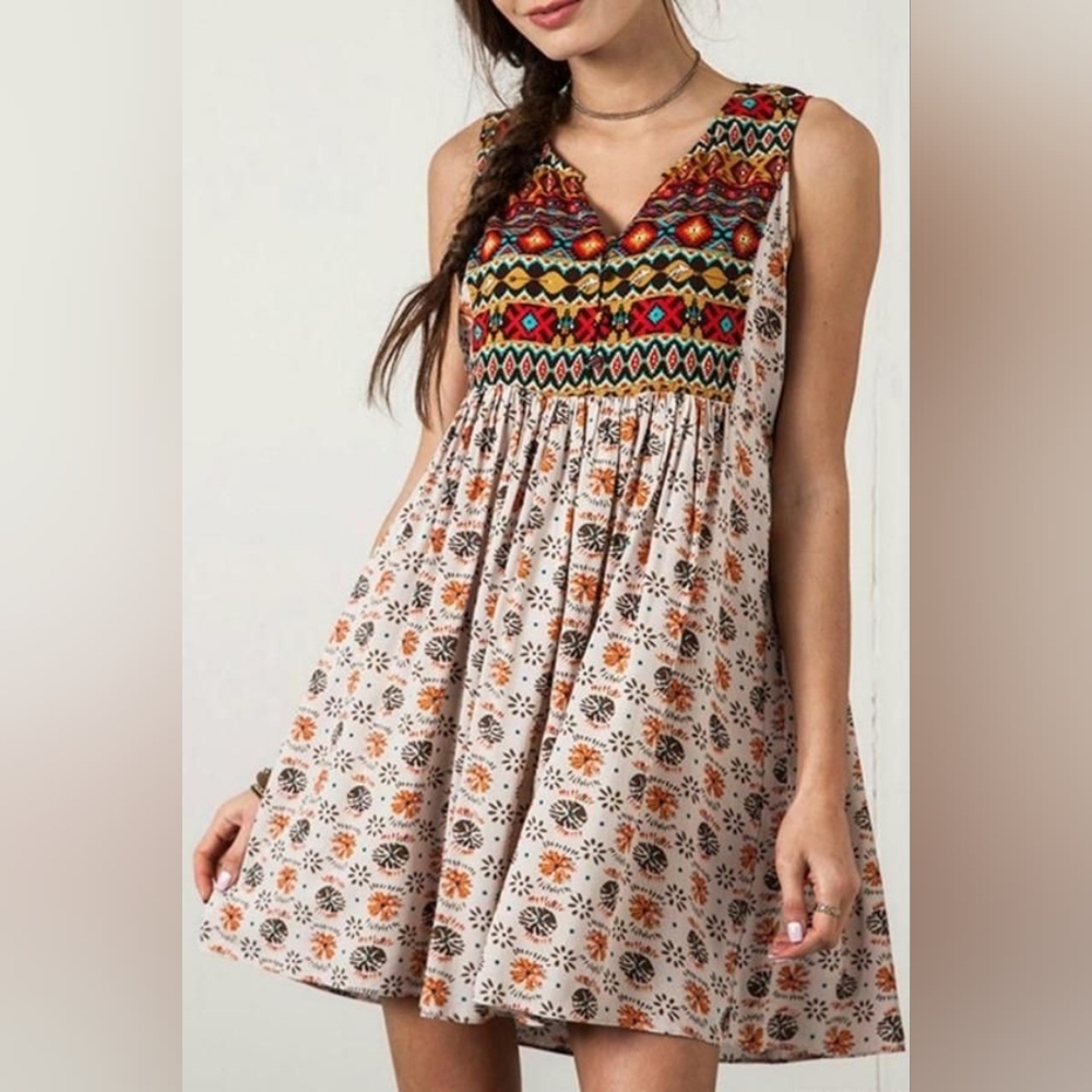 50% Off - Umgee Bohemian Sleeveless Peasant Dress - Make an Offer